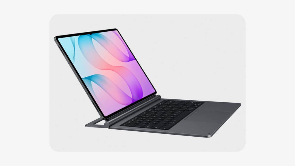 Galaxy Tab S12 Ultra open with its keyboard cover attached